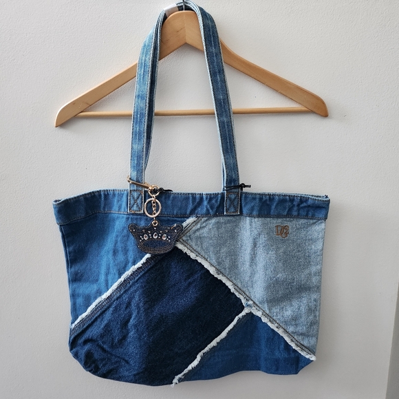 DG2 by Diane Gilman Handbags - DG2 by Diane Gilman Fringe Denim Tote